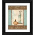 thumbnail image 1 of Devereux, Sophie 20x24 Black Ornate Wood Framed with Double Matting Museum Art Print Titled - Aqua Fashion II, 1 of 4