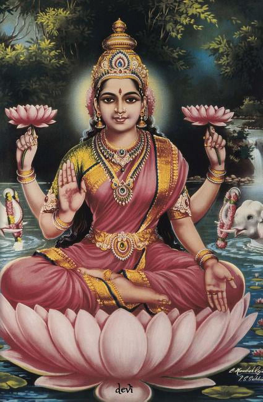 Devi: 150-page Diary With Hindu Goddess Lakshmi on the Cover and a Sri ...
