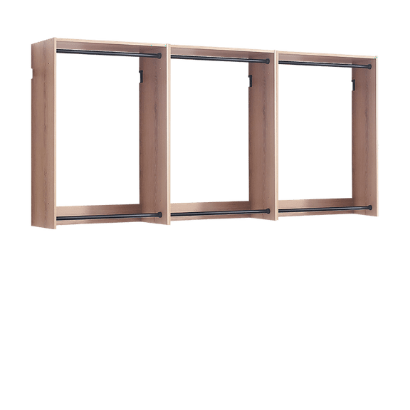 Devi Oak Freestanding Walk in Wood Closet System