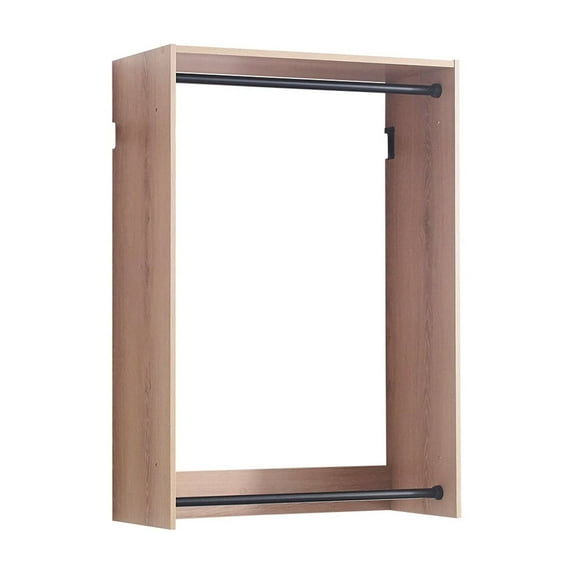 Klair Living Devi Oak Wall Mounted Walk in Wood Closet System