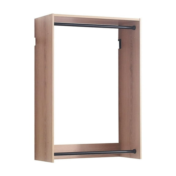 Klair Living Devi Oak Wall Mounted Walk in Wood Closet System