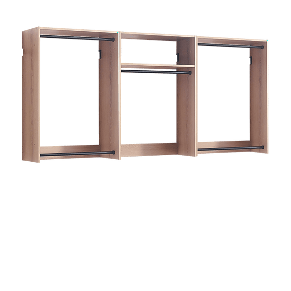 Devi Oak Freestanding Walk in Wood Closet System