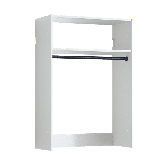 Devi White Freestanding Walk in Wood Closet System