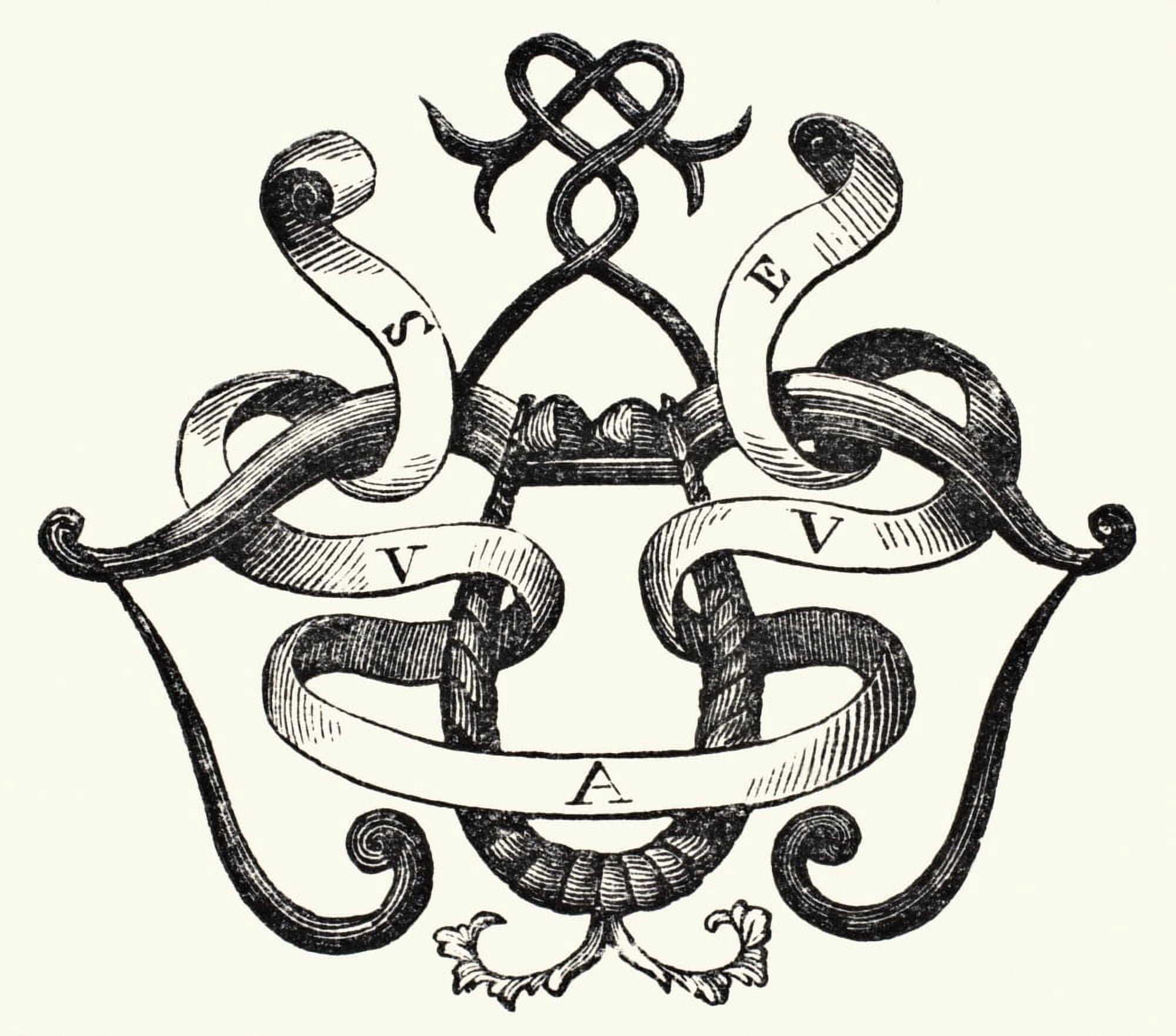 Device Of Pope Leo X A Yoke With The Motto Suave From Science And Literature In The Middle Ages By Paul Lacroix Published London 1878 Canvas Art - Ken Welsh Design Pics (15 x 13)