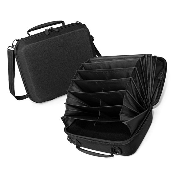 Device Transport Case 16 Slot Multi Phone with EVA Hard Shell Zipper Closure and Shoulder Strap Storage