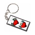 thumbnail image 1 of Devil And Angel Hearts Love Romance Broken Keychain Key Chain Ring, 1 of 1