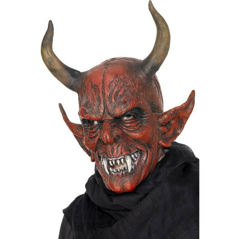 Devil Demon Mask Adult Red Bone Full Head Latex Devil Demon Mask Adult Red Bone Full Head Latex