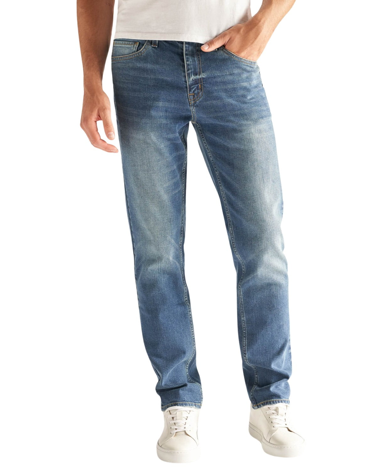 Enzo - Vaqueros Para Hombre Con Cinturón Lavado A La Piedra. 32W X