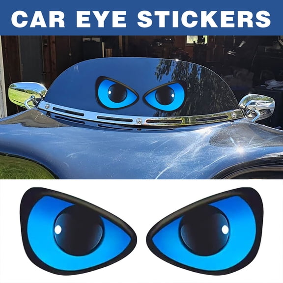 Devil Eye Car Sticker Anime Style Waterproof Vinyl Car Decal Scratch Resistant Window Motorcycle Sticker, Cool Demon Eye Decoration for Car Body Laptop Bike Helmet Styling Custom Accessory