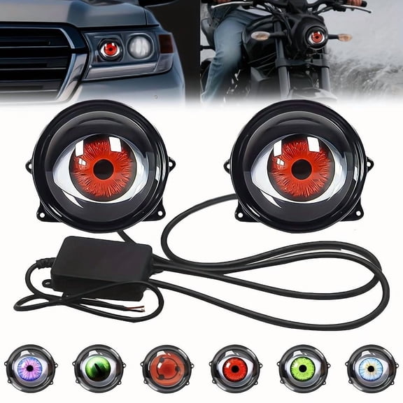 Devil Eye LED Car Light – Dynamic Eagle Eye Headlamp for Motorcycle & Car Mods (1PC/2PCS)