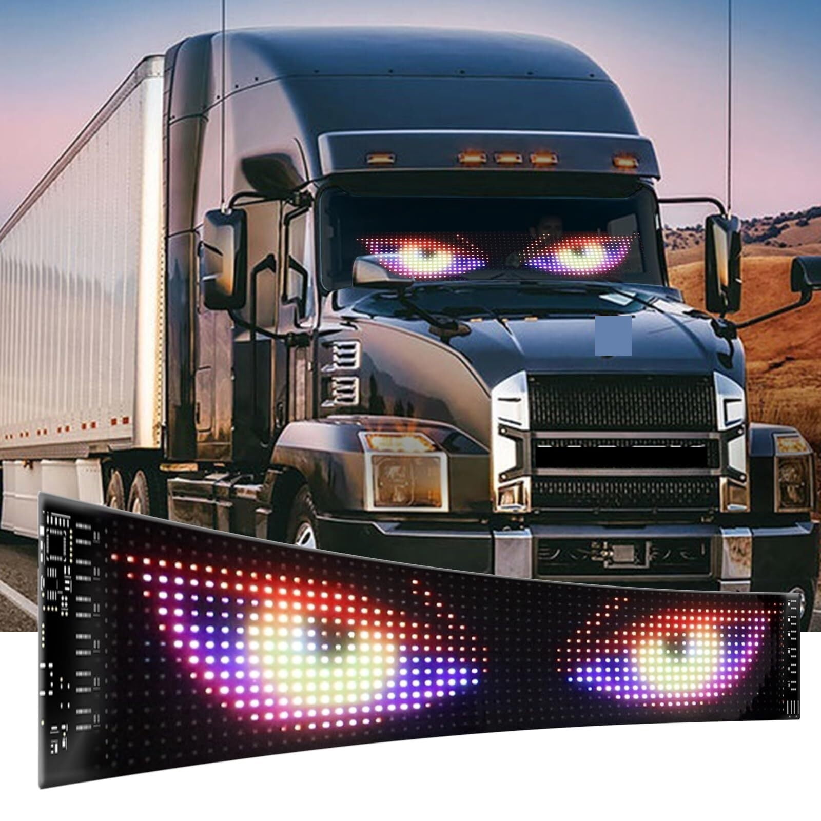 Devil Eyes Light for Cars, 52.4''x7.6'' Extra Large Flexible LED