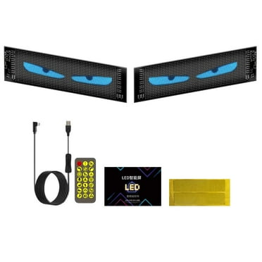 2PCS Programmable LED Devil Eyes For Cars - APP Control, Flexible Screen, RGB Lights, IP66 Waterproof