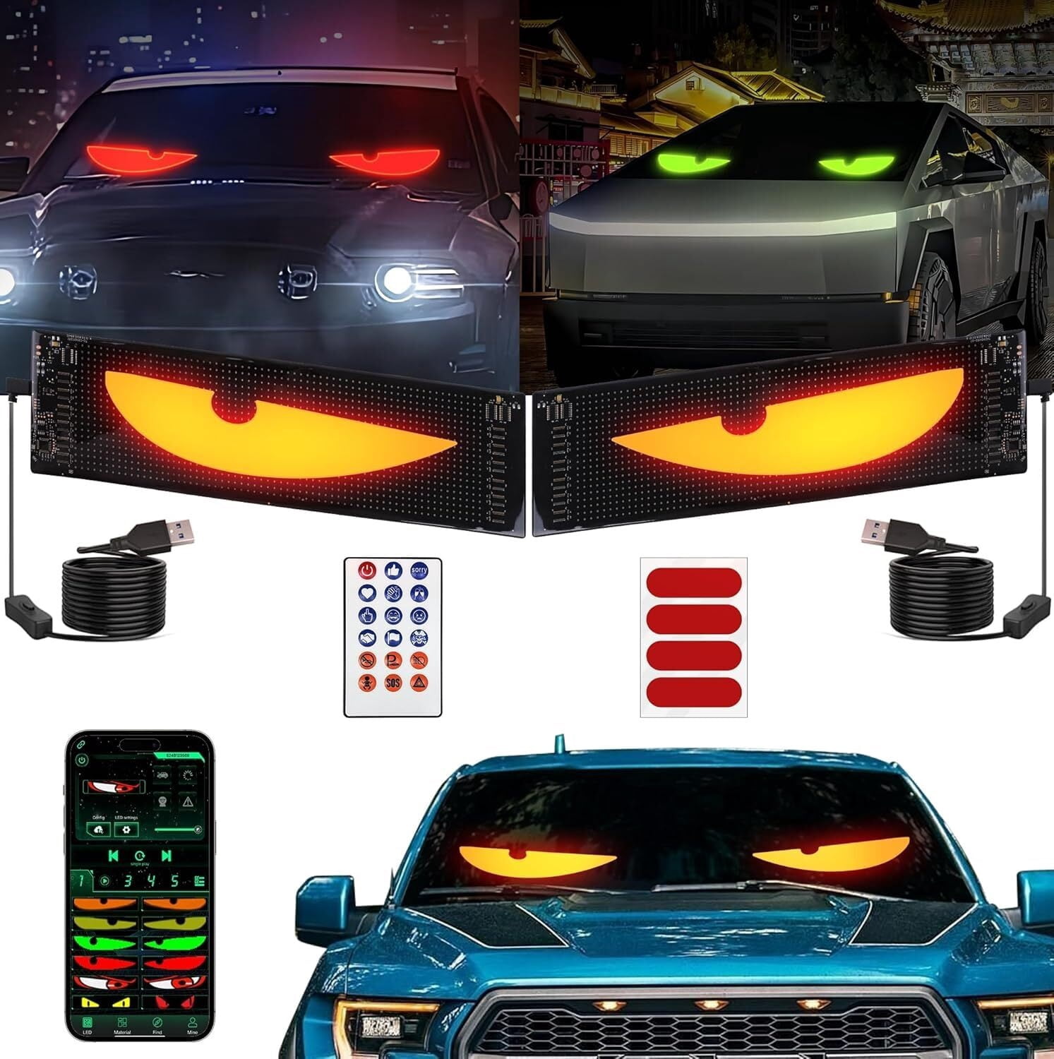2 Stück Devil Eyes Light For LKW, Cars LED Auge Lichter