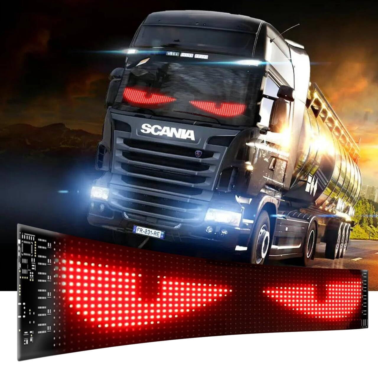 Devil Eyes Light For Cars Super Large Flexible LED Display USB devil-eyes-light-for-cars-super-large-flexible-led-display-usb