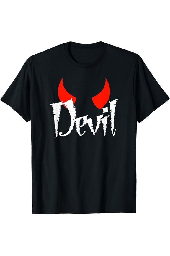 Devil Halloween Matching Couple Girlfriend T-Shirt