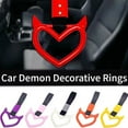 thumbnail image 1 of Devil Heart Shape Car Handle Straps, Cute Decorative Handle Charms for Car Interior & Bumper Ornament, 1 of 5