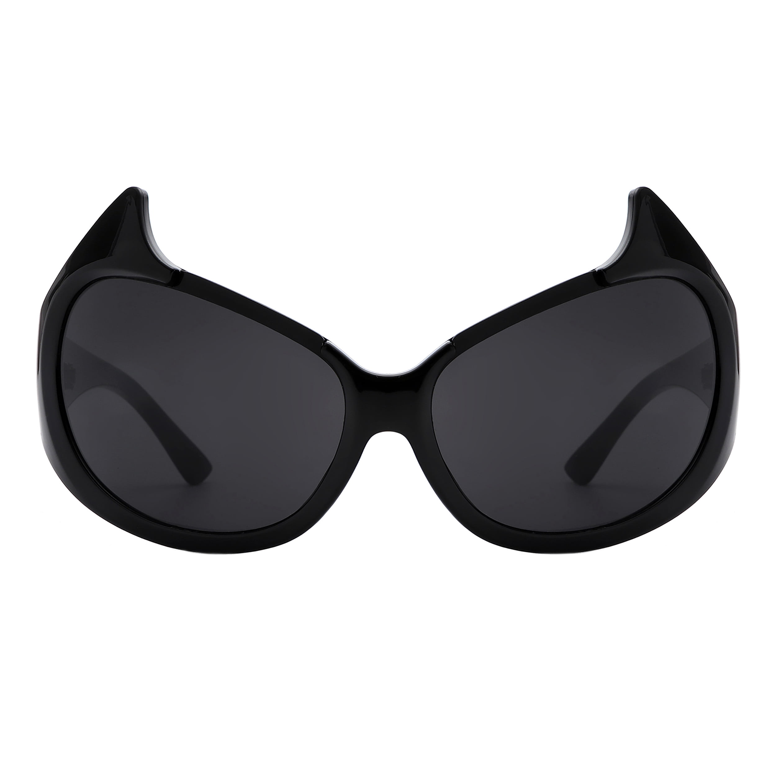Oversized Black Cat Eye Sunglasses UV 400 New Blenders Isla Jet Black Sunglasses – Polarized Smoke Lenses  main image 3