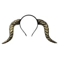 thumbnail image 1 of Devil Horns Headband Gold Cosplay Dragon Horn Hair Hoop Gothic Dress Up Headpiece for Halloween Party Carnival Costume (Gold), 1 of 5
