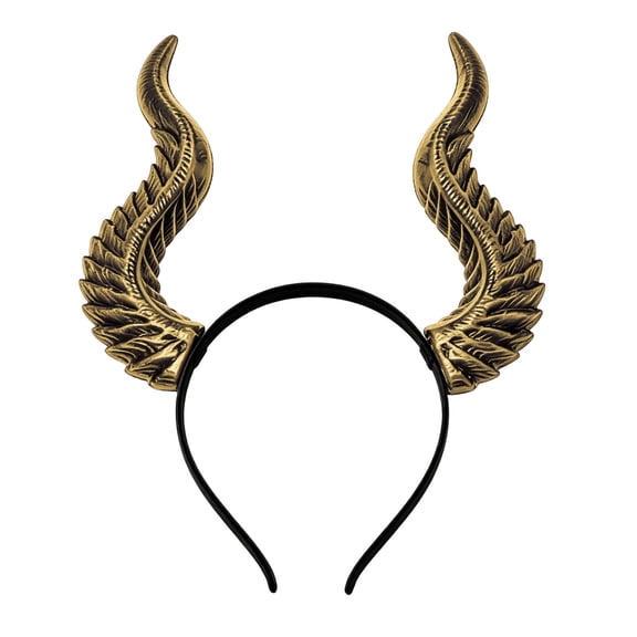 Horns Headband Gothic Red Large Demon Sheep Horn Hairband Cosplay Hair Hair Accessories for Women Halloween Masquerade Party Dress Up Supplies