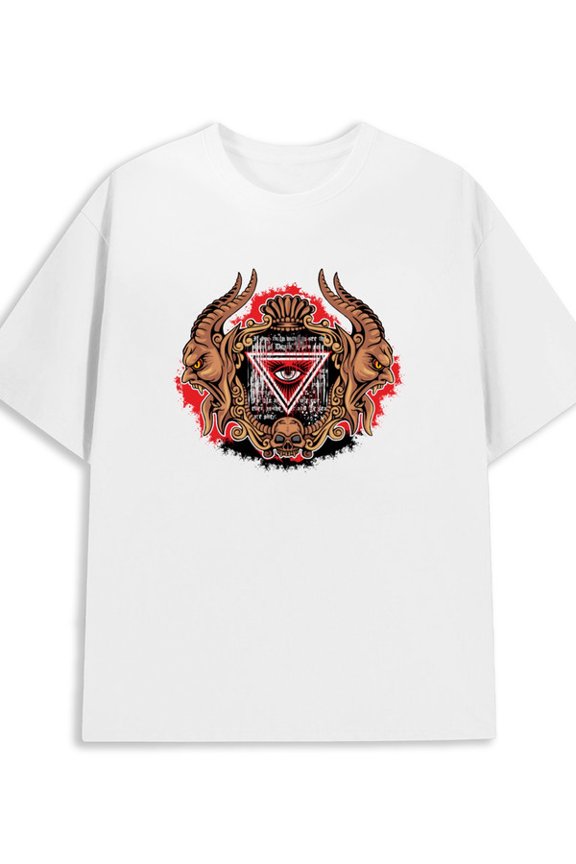 Devil Horns Tee men's 180G 100% Cotton white Basic Unisex Shirt Graphic tshirts Trendy Unisex Shirt Graphic Tee tshirts Basic Unisex Shirt Graphic Tee tshirts