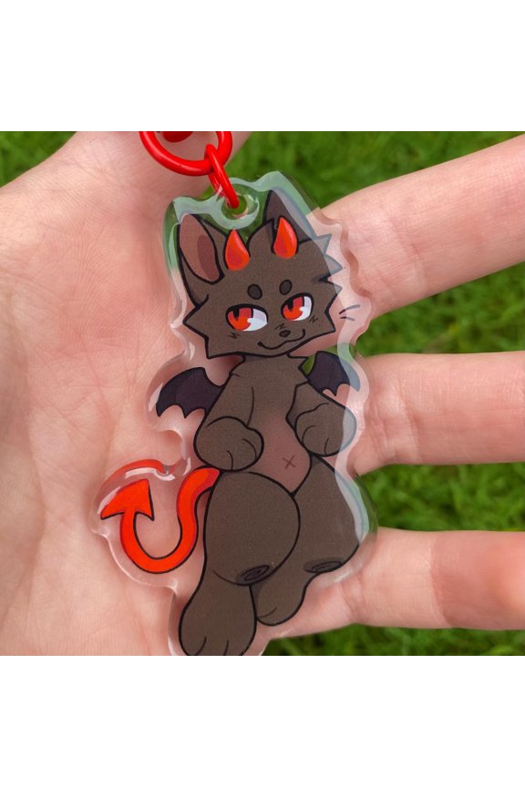 Devil Kitty acrylic charm (1 keychain)