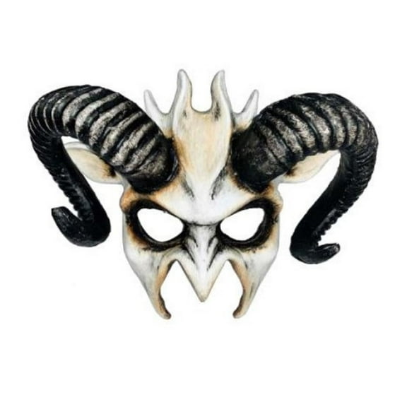 Devil Mask - Horned - Plastic - Deluxe Costume Accessory - Adult Teen
