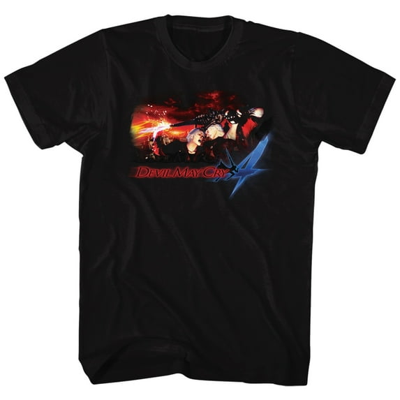 Devil May Cry Face Your Demons Black Adult T-Shirt