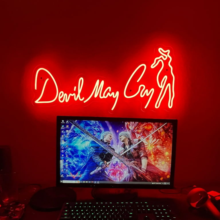 デビルメイクライ　LED ネオンサイン Devil May Cry LED Neon Sign,DMC Sign,Video Game Neon Sign 24 x