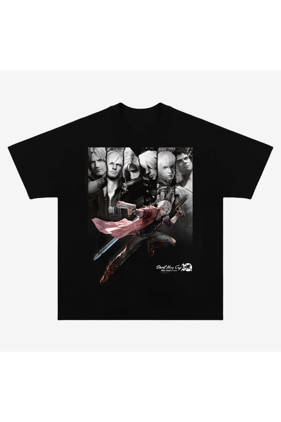 Devil May Cry Shirt, Retro Vintage 90s Classic Game Fan T Shirt Reprint S-5XL