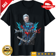 Devil May Cry Vergil Graphic Unisex Heavy Cotton Tee Shirt Gaming Clothing Gift, LIMITED EDITION-TH74834