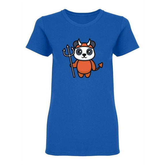 Devil Panda Shaped T-Shirt Women -Image by Shutterstock, Female Medium