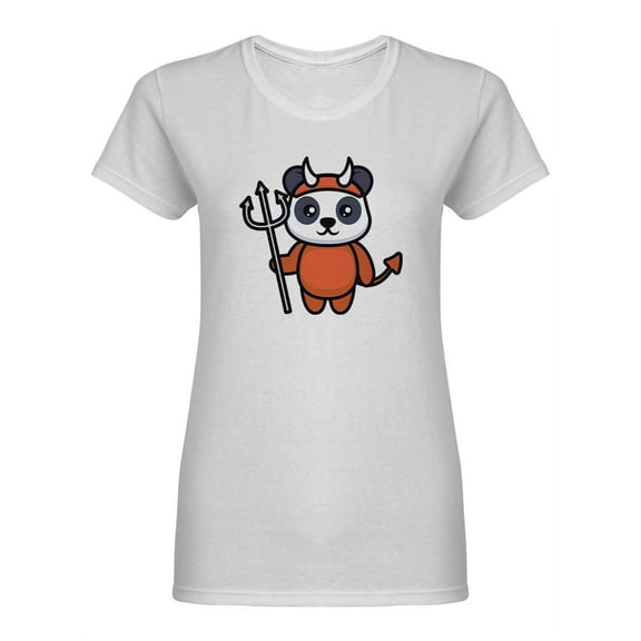 Devil Panda Shaped T-Shirt Women -Image by Shutterstock, Female XX-Large