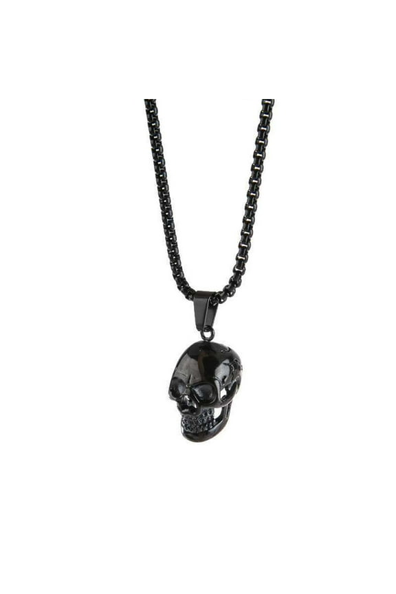 Devil Skull Punk Necklace Stainless Steel Gothic Skull Halloween Jewellery
