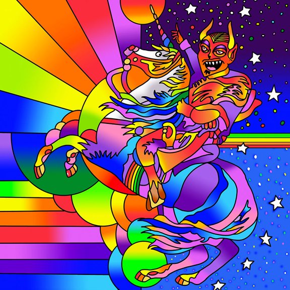 Devil Unicorn Poster Print - Howie Green (24 x 24)