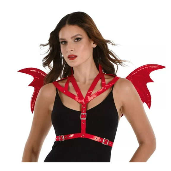 Devil Wings Harness - Vinyl - Costume Accessory - Adult Teen
