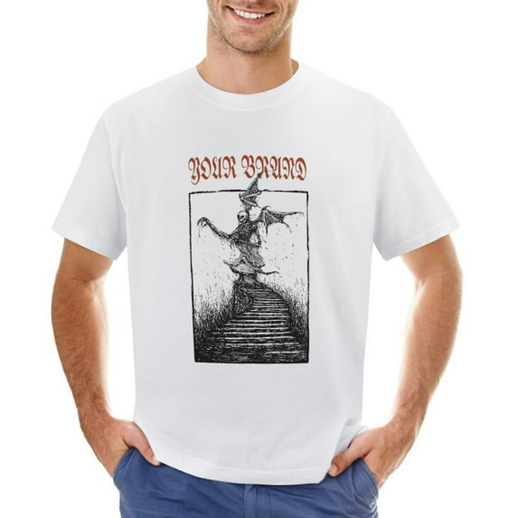 Devil in Hell Men’s Graphic T-shirt Vintage Short Sleeve Sport Tee White 5XL