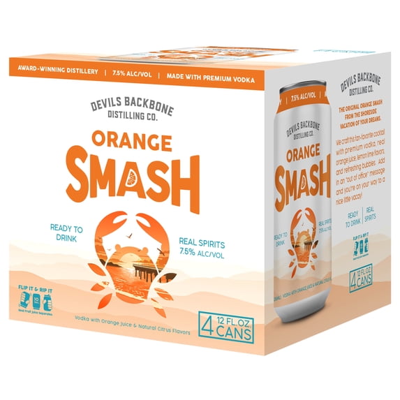 Devil's Backbone Devils Craft Cocktail Orange Smash 4 pack, 12 fl oz Aluminum Cans, 7.5% ABV