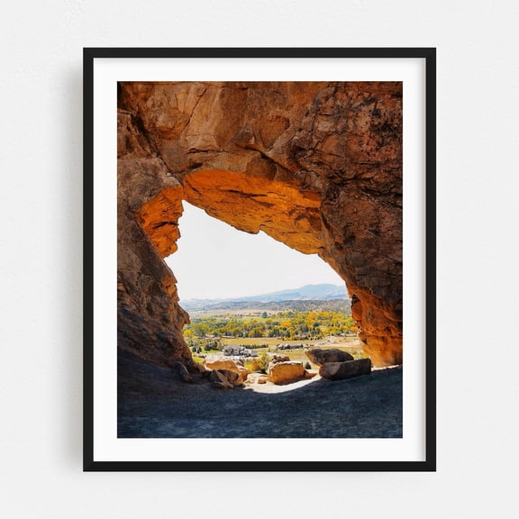 Devil's Backbone Keyhole - Loveland Colorado Photography Landscape Autumn Nature Scenic Rustic Wilderness Black Framed Wall Art Print 6 x 8 inches