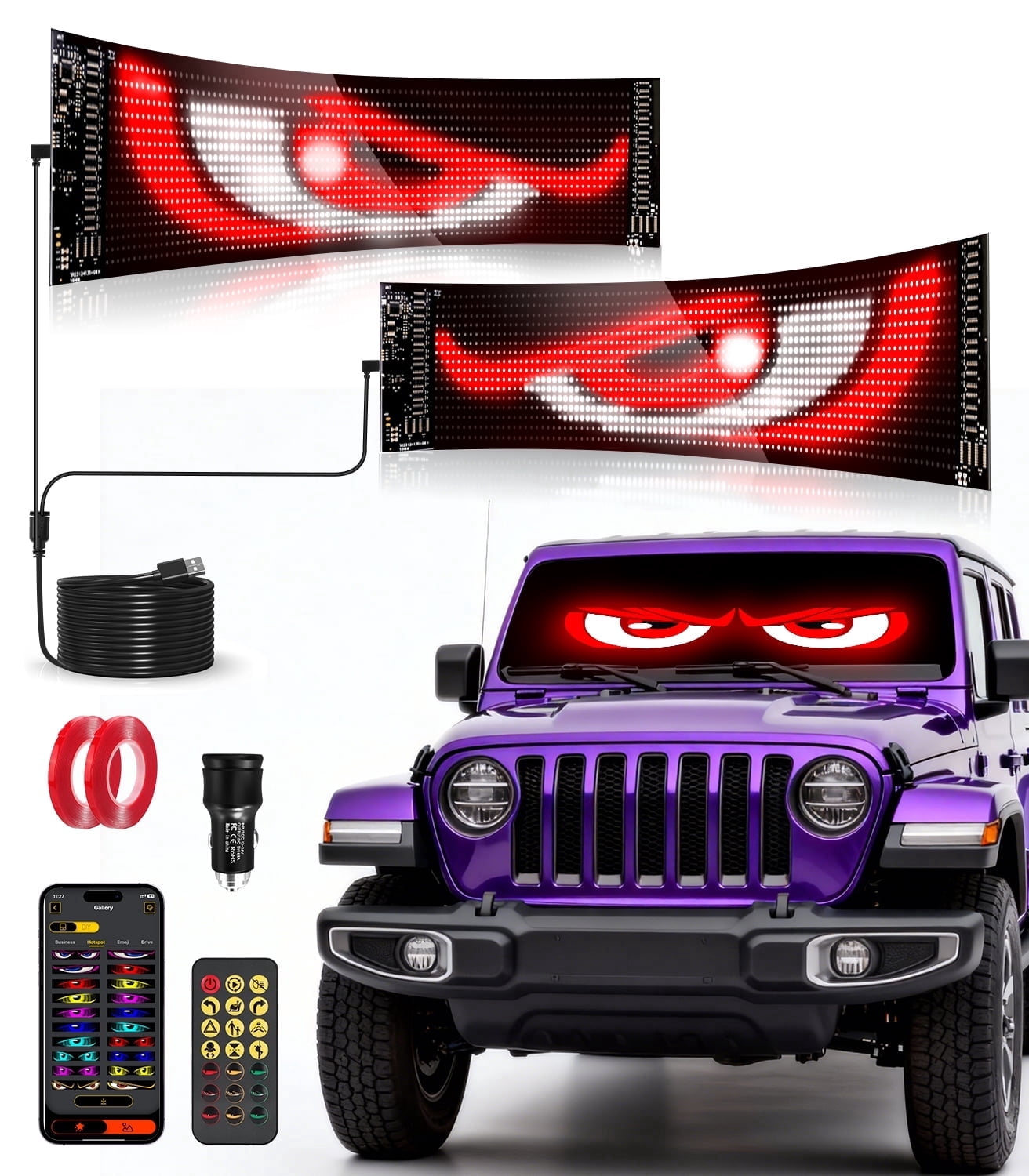 2Pack Devil Eyes Light for Cars Winds:14