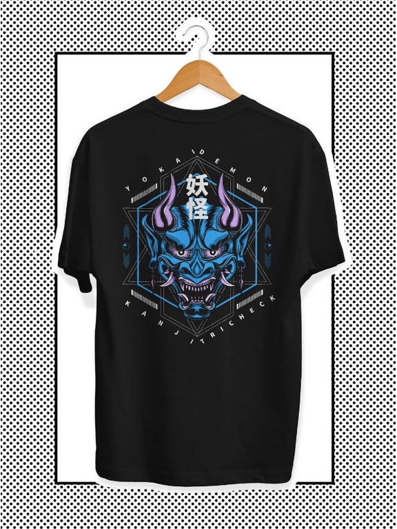 Devil's Face Techwear T-Shirt, Funny Trendy Streetwear Shirt, Gift For Friend
