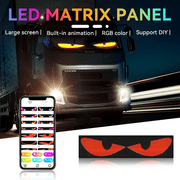 Devil's eye van soft screen light car car ambient eye light bluetooth dynamic LED flexible advertising screen