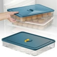 thumbnail image 1 of Deviled Egg Containers with Lid, 24 Eggs Clear Plastic Deviled Egg Tray, Deviled Egg Carrier, Deviled Egg Platter, Devil Egg Holder Egg Cartons for Kitchen, Egg Holder for Fridge, 12'' x 9'', Blue1, 1 of 4