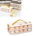 thumbnail image 1 of Deviled Egg Containers with Lid, Food Storage Containers with Lids&Handle, Plastic Deviled Egg Platter, Deviled Egg Carrier Tray Holds 30 Eggs for Easter Party Picnic, Egg Holder for Fridge, Orange2, 1 of 9