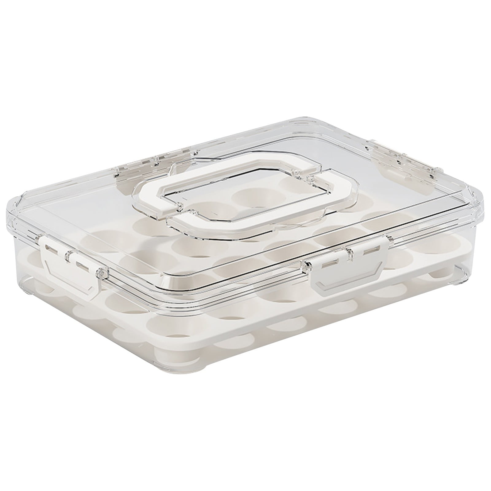 Deviled Egg Containers with Lid,Portable Storage Carrier Egg Holder,Stackable Plastic Egg Tray Carrier for Kitchen Fridge to Keep Fresh,a Reliable Food Storage Container for Eggs and Snacks