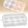 thumbnail image 1 of Deviled Egg Containers with Lid, Shockproof 8 Grid Egg Container Clear Portable Egg Tray with Lid Plastic Egg Carrier for Refrigerator, Egg Storage Case for Camping Picnic Travel, 7.87x3.94x2.76", 1 of 8
