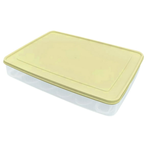 Deviled Egg Containers with Lid, Stackable Deviled Egg Box for 24 Eggs, Clear Egg Holder for Fridge with Lid, Portable Plastic Egg Tray for Party, Easter Eggs Tray, 1 Pcs, 11.81x9.06x2.24"