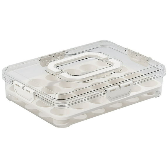 Deviled Egg Containers With Lid,Portable Storage Carrier Egg Holder,Stackable Plastic Egg Tray Carrier For Kitchen,Fridge,Keep Fresh,