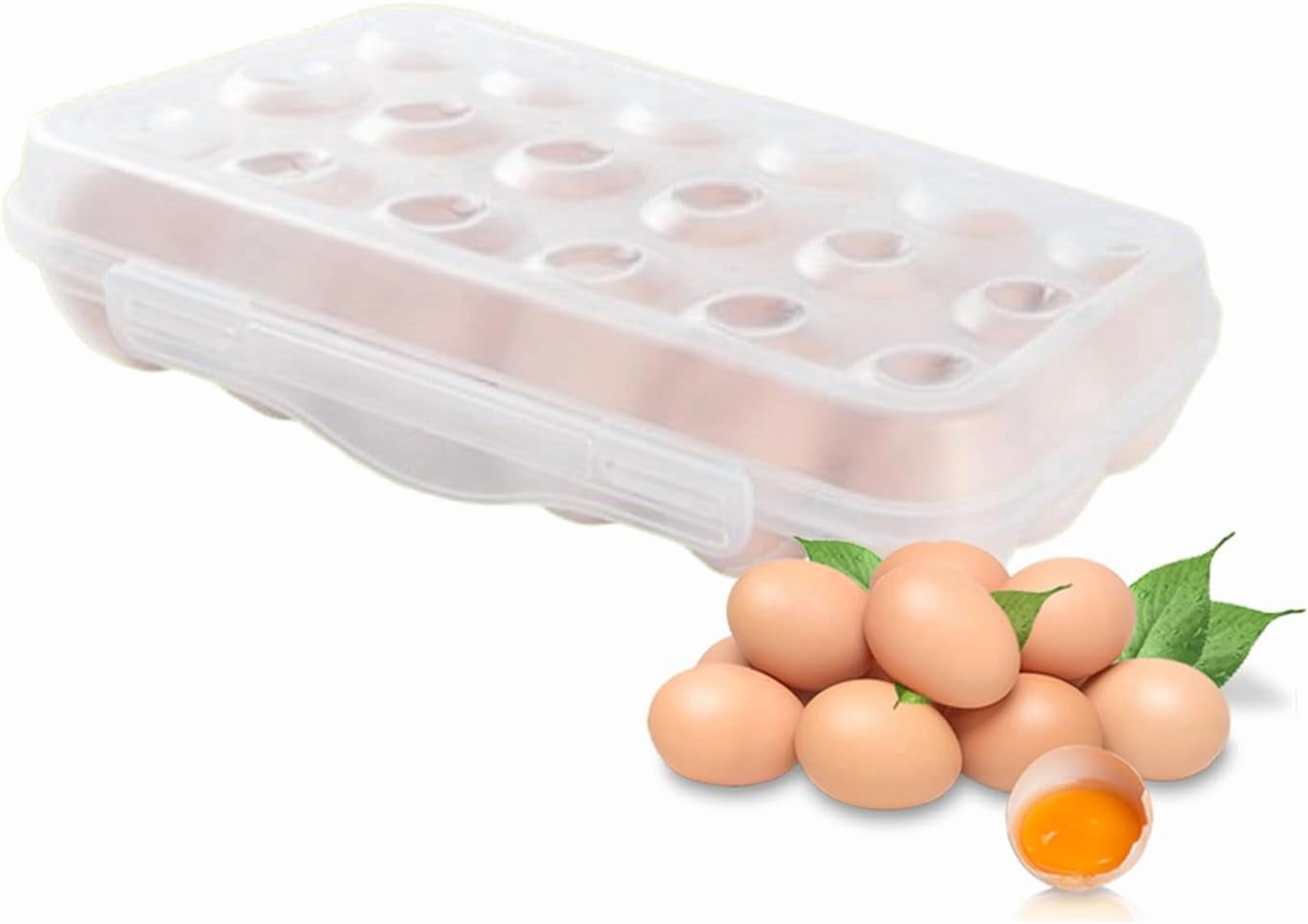 Deviled Egg Containers with Lid, Egg Holder for Fridge, Eggs 18 Count Stackable Storage Container, Transparent Kitchen Eggs Keeper