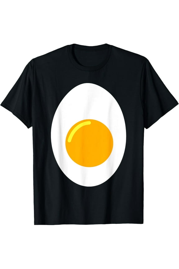 Deviled Egg Costume Shirt Add Devil Horns and Tail Halloween T-ShirtMen and women, Black T-shirt, size: Extra large