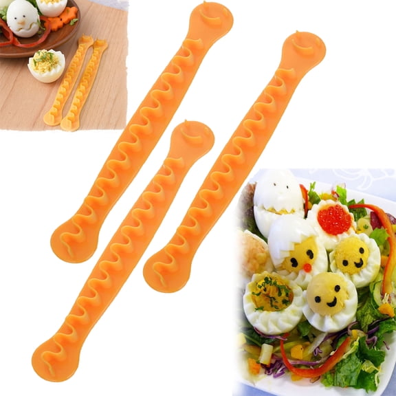 Deviled Egg Cutter in Half, for Hard Boiled Eggs Fancy Cut Cooked Flower Shaped Tool, Deviled Egg Cutter For Hard Boiled Eggs,Fancy Cut Eggs Cooked Eggs Cutter Flower Shaped(3PC)